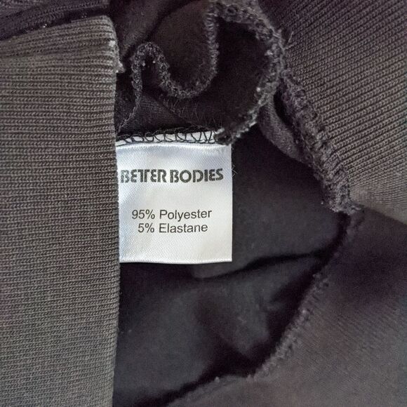 BETTER BODIES black zipped shirt pull sweatshirt size Large @W - Picture 8 of 11